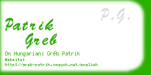 patrik greb business card